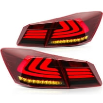 ECCPP Tail Lights for Honda For Accord 2013-2015 Driver and Passenger Side Lamps LED Sequential Turn Signal with DRL LED with LED Lens