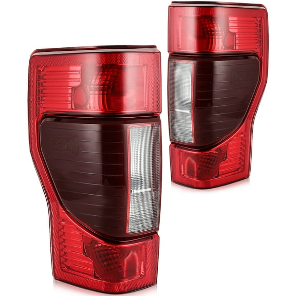ECCPP Tail light Assembly Compatible For Ford F-250 Super Duty 2020-2022,For Ford F-350 Super Duty 2020-2022,For Ford F-450 Super Duty 2020-2022 Driver and Passenger Side (Chrome Housing Red Lens)