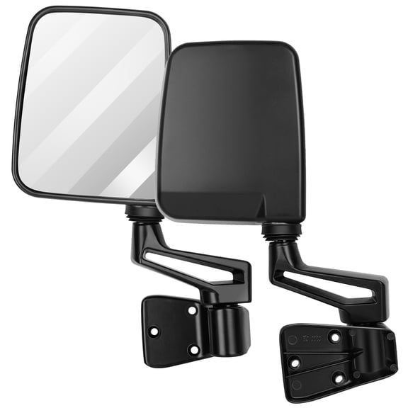 ECCPP Texture Side View Mirror Black Pair Side Mirror Replacement fit for 1987-2002 For Jeep Wrangler (exclude 1996) with Manual Folding