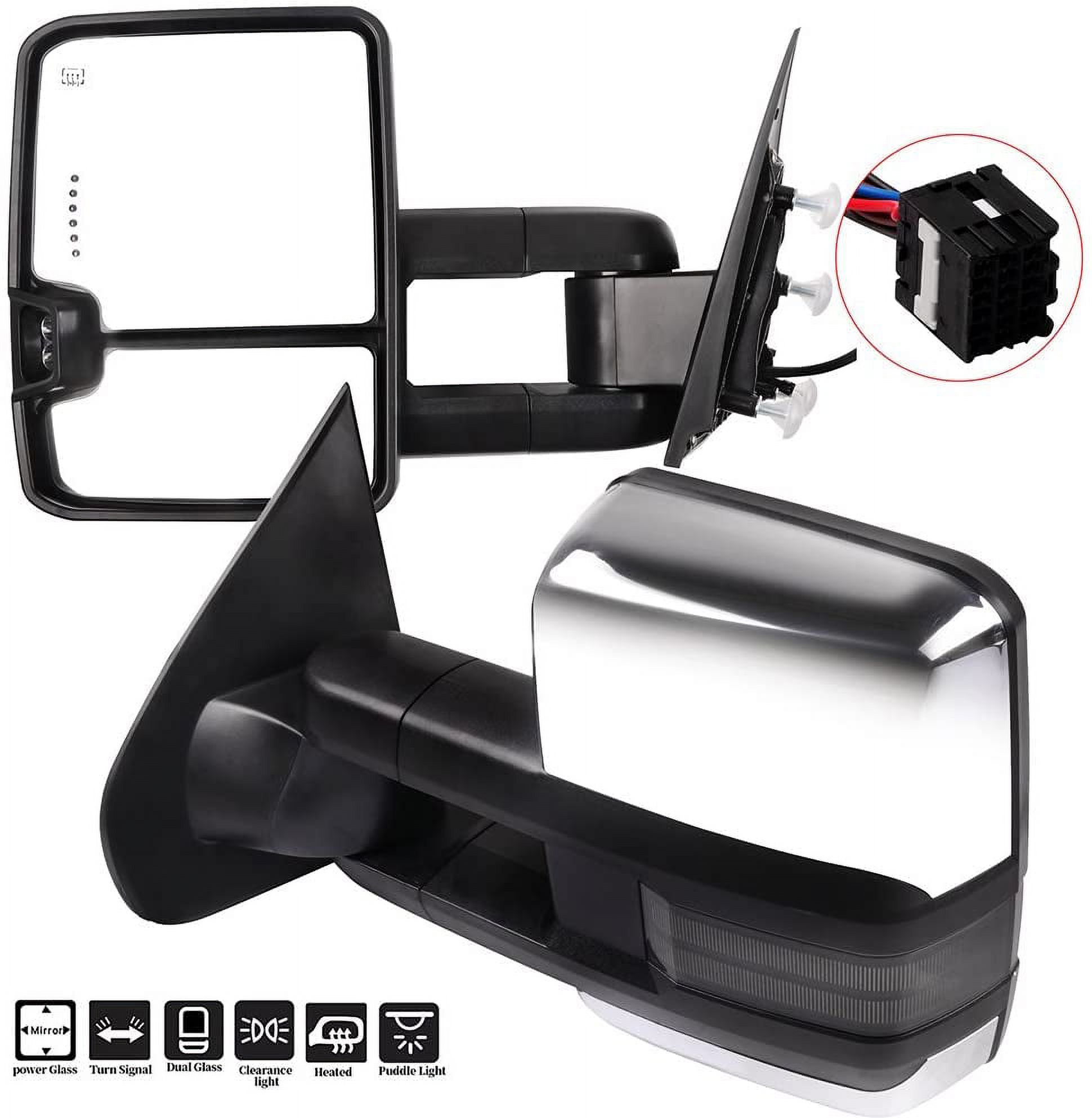 Turn Signals For Chevrolet Chevy II Power Heated Towing Mirrors