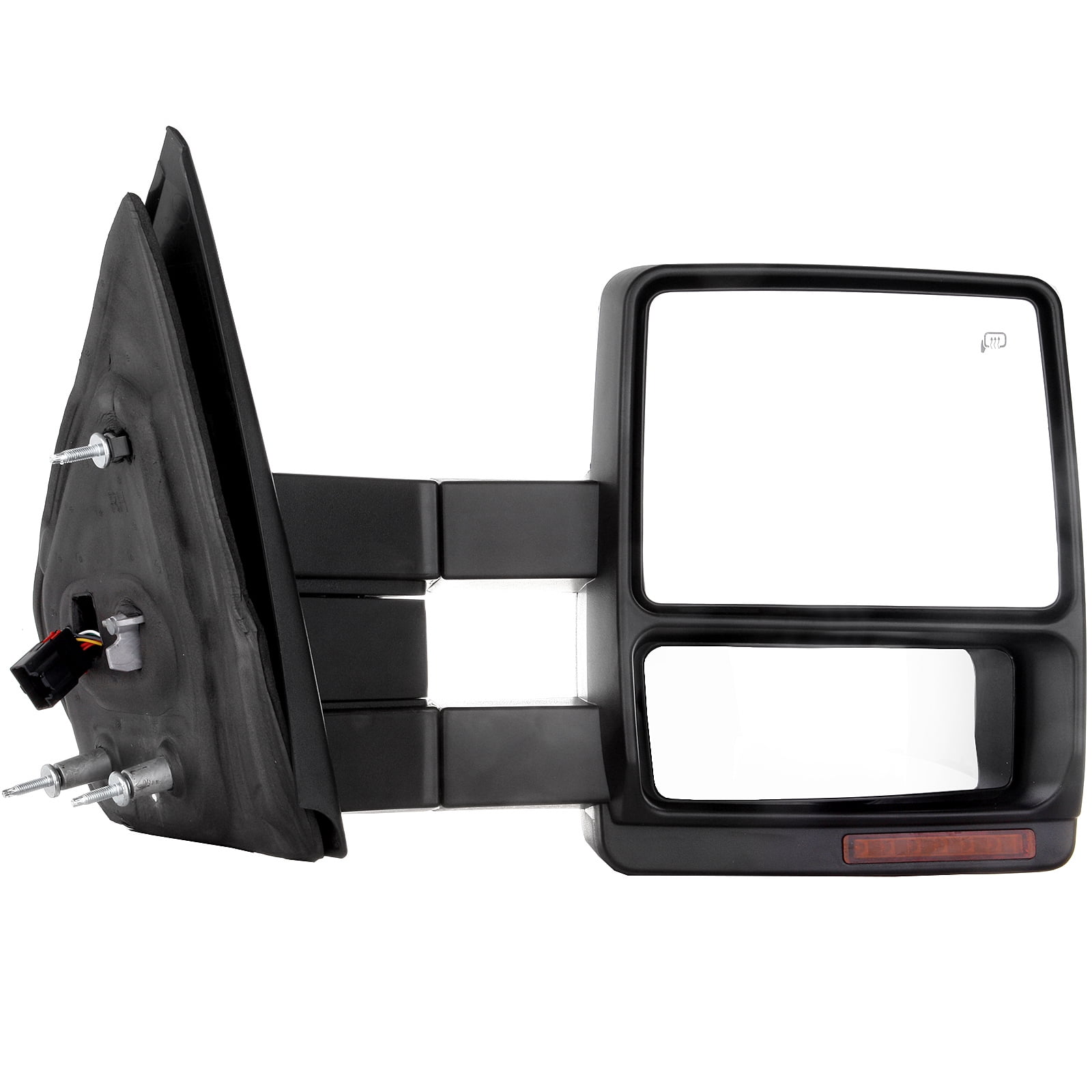 ECCPP Tow Mirrors Pair For 2007-2016 Toyota Tundra – Power Heated, LED Turn Signal, Manual Telescoping, Black