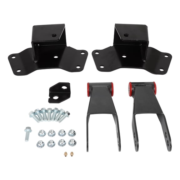 ECCPP Truck 4" Drop Kit Shackles & Hangers Rear Fits For 1988-1998 For Chevrolet C1500 1988-1998 For GMC C1500