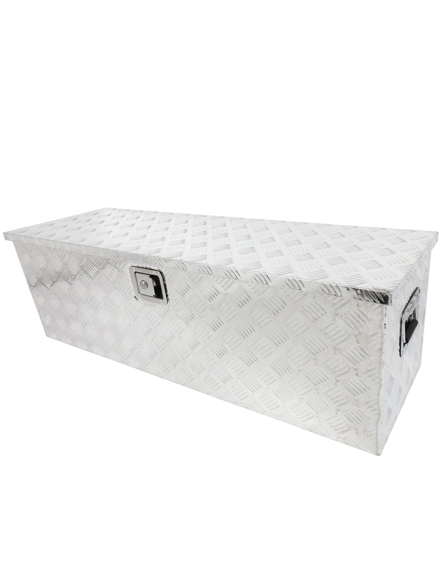 ECCPP Truck Bed Tool Box 49inch Underbody Flatbox Truck Bed RV Trailer Pickup Toolbox Heavy Duty Underbed Tools Chest Box with Side Handle, Lock and Keys Silver