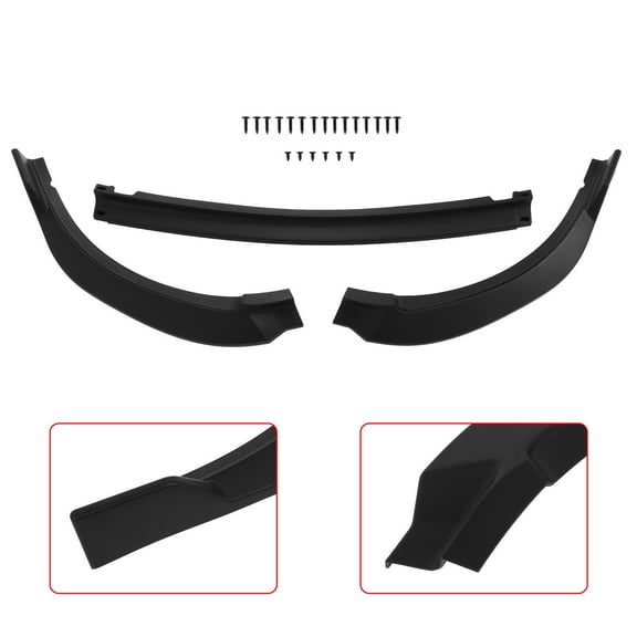 ECCPP Type-S Style Front Bumper Lip PP fit for 2017-2019 for Toyota Corolla L LE XLE Front Lip Spoiler Matte Black Front Lip Body Kit