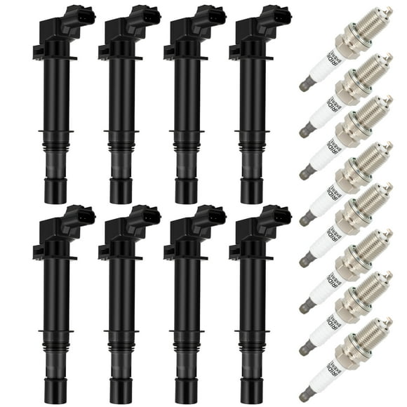ECCPP UF270 8 ignition coils with 8 iridium Spark Plugs for Dodge for Jeep for Mitsubishi Liberty Grand Cherokee for Raider Com for MANder Nitro Durango Dakota 3.7L V6 UF270 5C1114 C1231