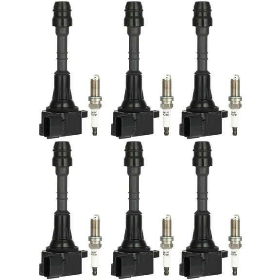 ECCPP UF349 6 ignition coils with 6 iridium Spark Plugs 2002-2012 for Nissan for Infiniti for Maxima for Murano for Pathfinder for Quest for Altima Q4 350z FX35 G35 UF-349 5C1403