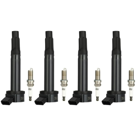 ECCPP UF487 4 ignition coils with 4 iridium Spark Plugs for Lexus for Toyota ES350 IS350 RX350 RX450h for Avalon for Camry for Highlander RAV4 Sienna Venza 2005 2016 3.5L 2.5L 2.7L V6 L4 UF487 C1601