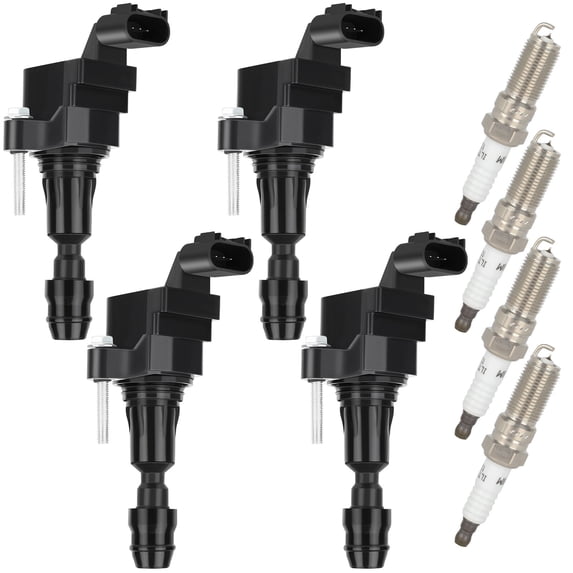 ECCPP UF491 4 ignition coils with 4 iridium Spark Plugs Chevy for GMC Pontiac for Saturn Malibu HHR Cobalt Equinox Terrain G6 2.4L 2.2L 2.0L C1552 UF491 12638824