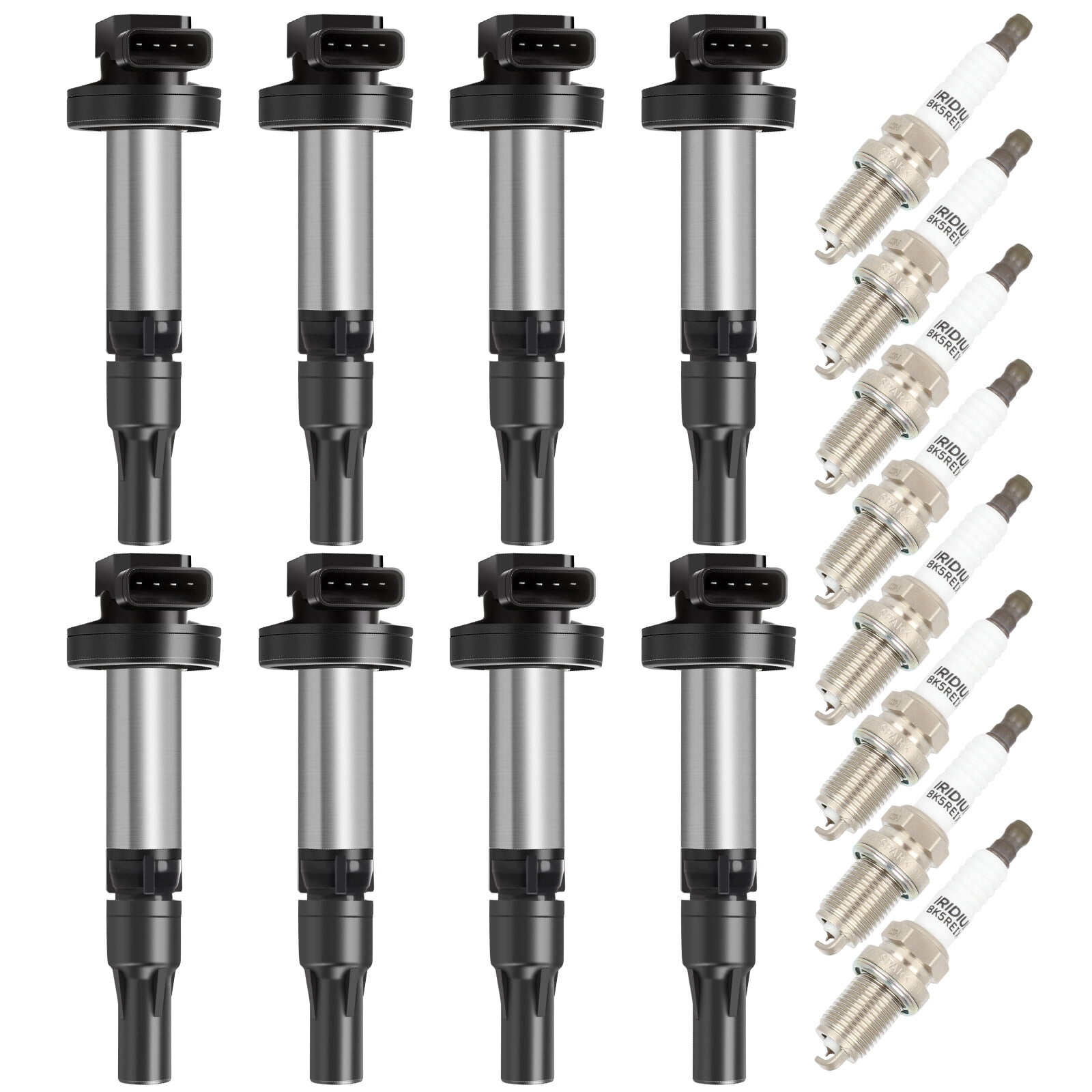 ECCPP UF519 8 ignition coils with 8 iridium Spark Plugs for Jaguar S