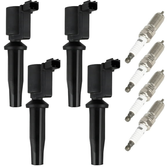 ECCPP UF621 4 ignition coils wilth 4 iridium Spark Plugs ,for Ford Transit Connect 2.5L 2014-2020,for Fusion 2.5L 2010-2020,for Escape 2.5L 2009-2019,for C-Max 2.0L 2013-2018 UF621,610-00175 DG522