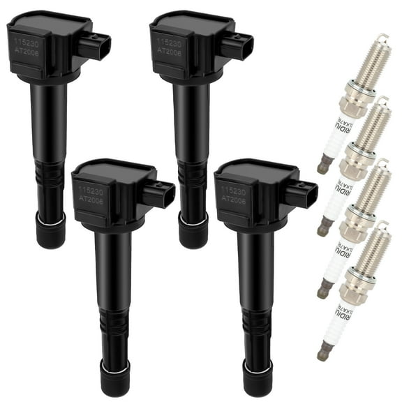ECCPP UF712 4 ignition coils with 4 iridium Spark Plugs for Honda for Accord 2013-2017, CR-V CRV 2015-2019 & for Acura TLX 2015-2020, ILX 2016-2020 L4 2.4L 2305205A2A01 C1832 30520-5A2-A01