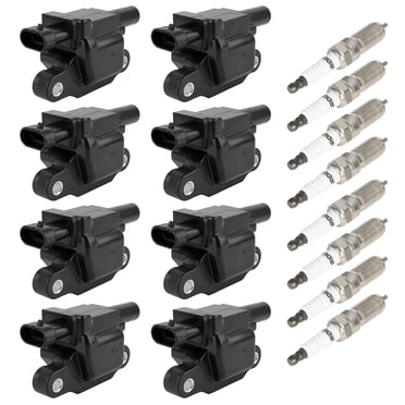 Carbole 8-Pack Red Ignition Coils & Spark Plug Wires For Chevy GMC LS1 4.8 5.3 6.0L