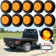 thumbnail image 1 of ECCPP Universal 9LED 10 Pack Amber Round Side Marker Light with Rubber Grommet + 2 Pack White Side Marker Light fit for Truck Pickup Boat Trail LED Fender Marker Incandescent Light, 1 of 5