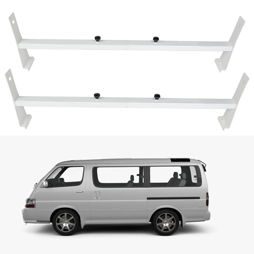ECCPP Universal Steel White Van 2 BAR Ladder Rack Roof Cargo Bars