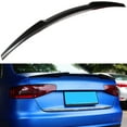 thumbnail image 1 of ECCPP V Style Rear Trunk Spoiler Wing Carbon Fiber fit for 2013-2016 for Audi A4 Sedan Spoiler Wing Glossy Black Rear Trunk Lip Spoiler, 1 of 5