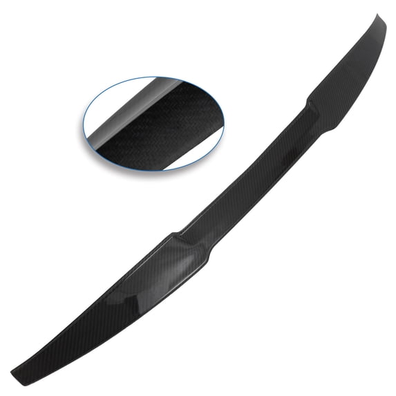 ECCPP V Style Rear Trunk Spoiler Wing Carbon Fiber fit for 2019-2022 for Volkswagen Jetta Spoiler Wing Glossy Black Rear Trunk Lip Spoiler