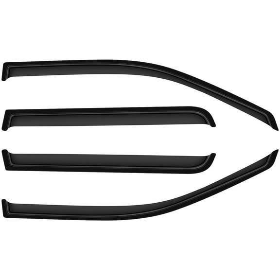 ECCPP Ventvisor Side Window Deflector, 4-Piece Tape On Outside Mount Style Sun Rain Guard Vent Shade Window Shade Fits for 2004 2005 2006 2007 2008 for Ford For F-150 Super Crew Cab Window Visors