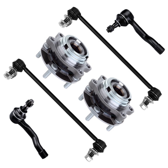 ECCPP Wheel Hub Assembly 2003 2004 2005 2006 2007 2008 for Infiniti FX35 for Infiniti FX45 - Front Outer Tie Rod End- Passenger Side Front Sway Bar End Link Outer Tie Rod End Wheel Hub Bearing