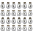 thumbnail image 1 of ECCPP Wheel Lug Nuts 24 Pieces M12x1.5 Chrome Spline Open End Socket Thread 1inch Tall for Acura for Buick for Cadillac for Chevy for GMC for Honda for Hummer, 1 of 5