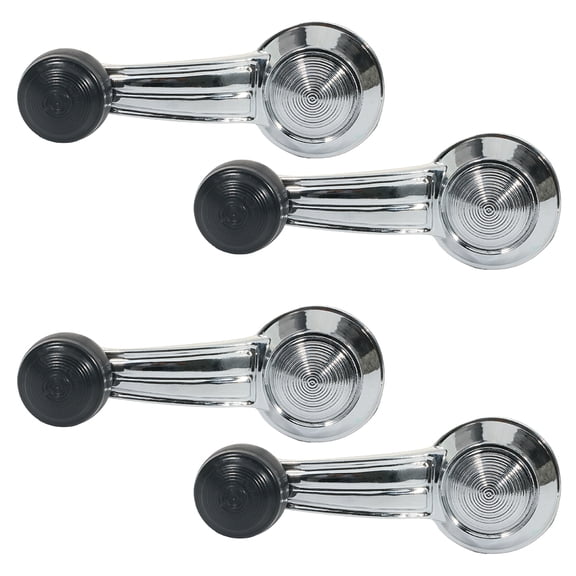 ECCPP Window Crank Handles Driver Passenger Side for 1981-1989 Buick Electra Chrome Black(4PCS)