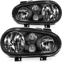 ECCPP headlight assembly kit for 1999-2006 VOLKSWAGEN VW GOLF CABRIO Headlights Front Lamp Direct Replacement Pair Left + Right