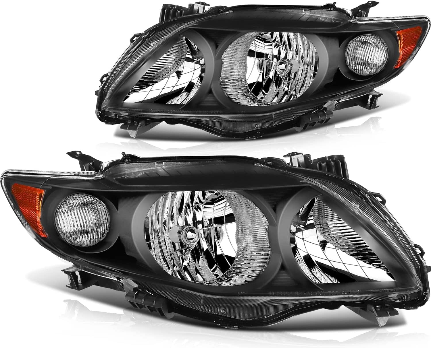 ECCPP headlight assembly kit for 2009 2010 for TOYOTA Corolla Headlights Front Lamp Direct Replacement Pair Left + Right 2503183