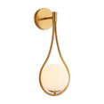 thumbnail image 1 of ECD Lighting Luxury Gold Vanity Lights Modern Wall Sconce Light Fixture - White Glass Shade Wall Lamp for Home Decor, Room Decor, Hallway, Bathroom, 1 of 7