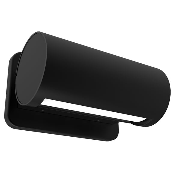 ECD Lighting Modern Cylindrical Aluminum Wall LED Light Fixture - 13 Watt 180° Rotating Shade LED Lights, Waterproof ETL Certified LED Lamp for Home Decor, Black