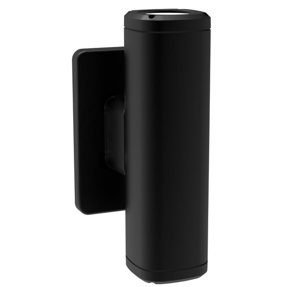 ECD Lighting Modern Cylindrical Shape Wall LED Light Fixture - Up/Down Lights Wall Sconces, IP65 Waterproof, Integrated LED Wall Lamp for Home Decor, Black