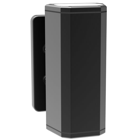 ECD Lighting Unique Cylindrical Box Shape Wall LED Light Fixture - Up/Down Lights Wall Sconces, IP65 Waterproof, Integrated LED Wall Lamp for Home Decor, Black