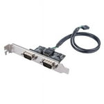 SilverStone Technology ECD01 Internal USB 2.0 to Dual RS232 Serial Port Adapter, SST-ECD01