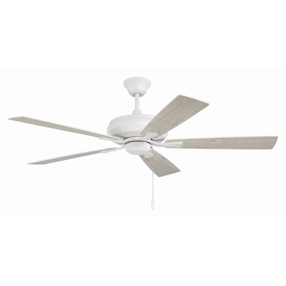 ECF52W5-WWOK Craftmade Lighting Eos - 5 Blade Ceiling Fan-14.25 Inches Tall and 52 Inches Wide-White Finish-White/Washed Oak Blade Color