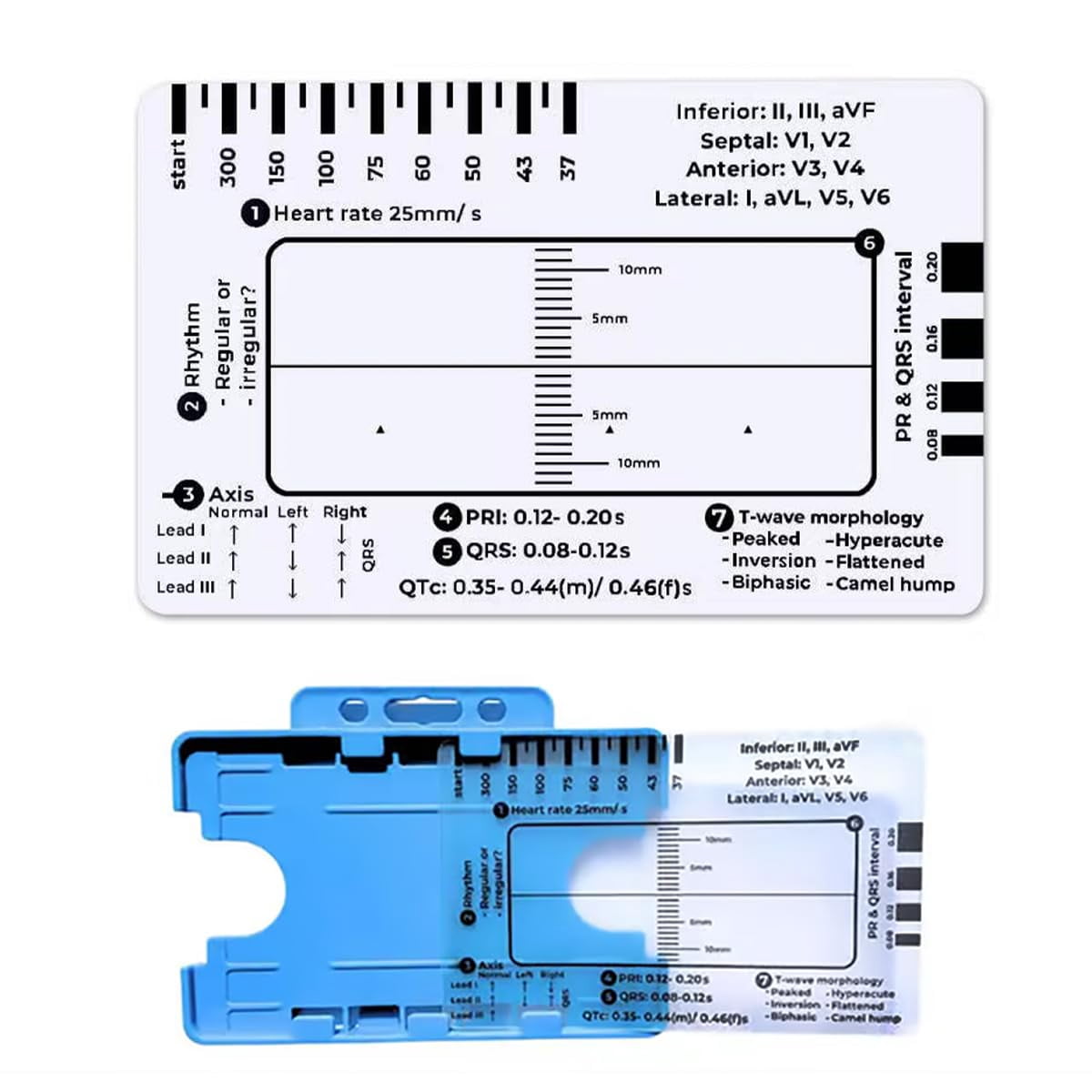 ECG 7 Step Ruler, ECG 7 Step Ruler for ECG/EKG Interpretation, ECG ...