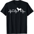 thumbnail image 1 of ECG Heartbeat Akita Inu Ken Pulse Japanese Dog Owner T-Shirt men and women can wear, black, white, gifts, 1 of 4