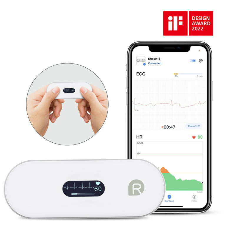 Handheld ECG / EKG Monitor For Heart Rate Tracker - Home ECG Monitor