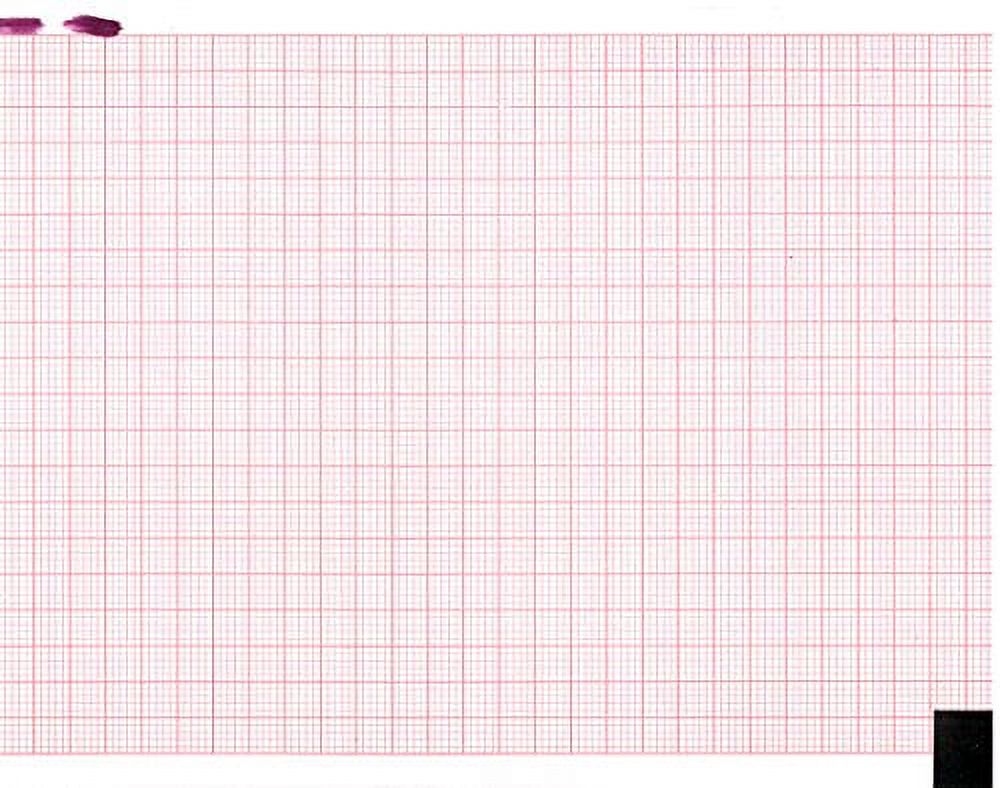 ECG Paper 110MM X 140MM X 200 Sheets RED Grid (Works for Nihon KOHDEN FQX110-2-140) (5)