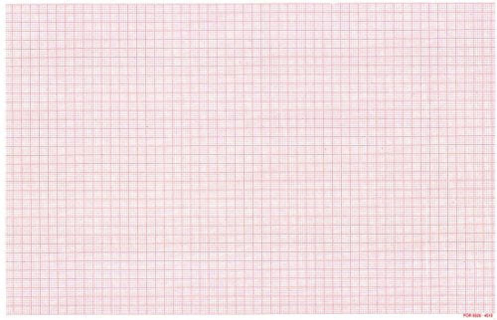 ECG Paper 278MM X 216MM (200 Sheets), Single Sheets, 1 1/2 White Header (Works with Hewlett Packard 9320-4512, 4700AH-K11, M4760A) (5)