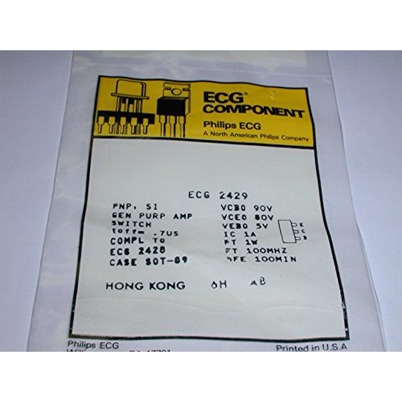 ECG2429 Transistor Si, PNP, General Purpose Amp (1 piece) - ECG2429