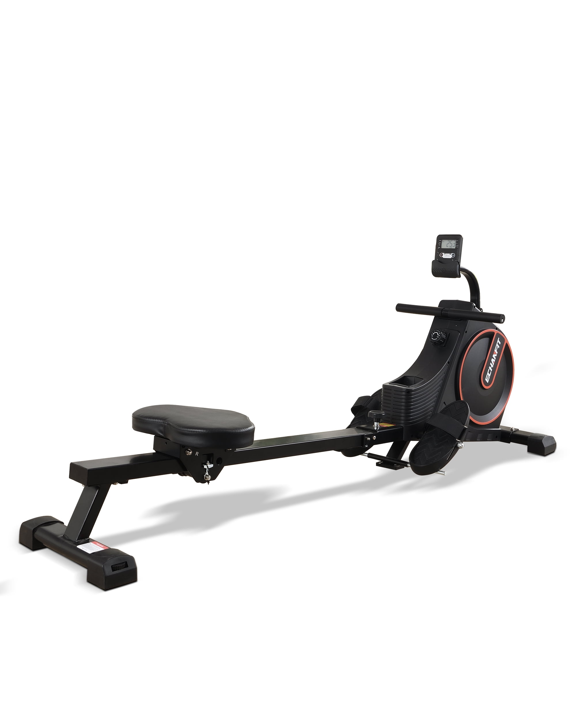 ECHANFIT Rowing Machine with LCD Monitor 16 Levels Magnetic Adjustable Resistance 350 lb Weight Capacity for Home Office Use