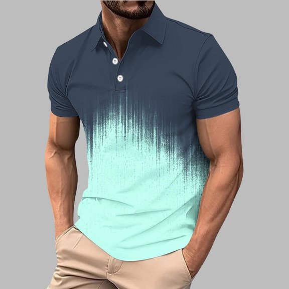 ECHFIPROM Polo Shirts for Men Mint Green Short Sleeve Jersey Stretch Classic Fit Breathable Tennis Lovers Tops Collared