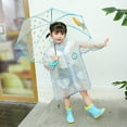 thumbnail image 1 of ECHFIPROM Reusable Rain Poncho for Kids Packable Rain Coat Waterproof Hooded Travel EVA Clear Emergency Boys Rain Coat Lightweight, 1 of 8