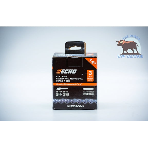 ECHO 3 CHAIN VALUE PACK 14" CS-355T CS-310 91PX52CQ-3 3/8LP .050 52DL
