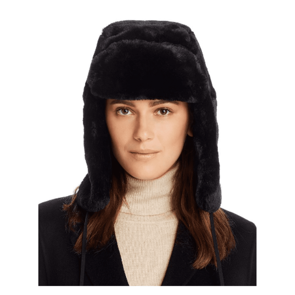 ECHO Faux Fur Trapper Hat - 100% Exclusive In Black  display picture 3