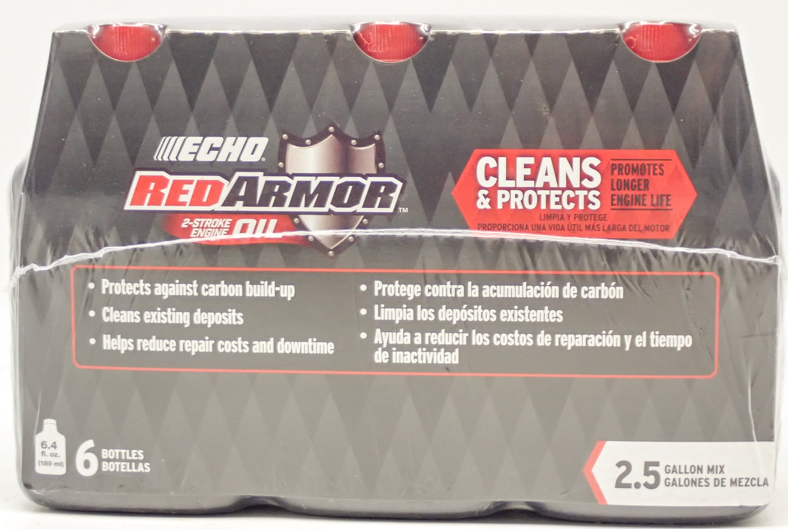 ECHO RED ARMOR 2.5 GALLON MIX TWO STROKE OIL 6 PACK 6.4OZ BOTTLES