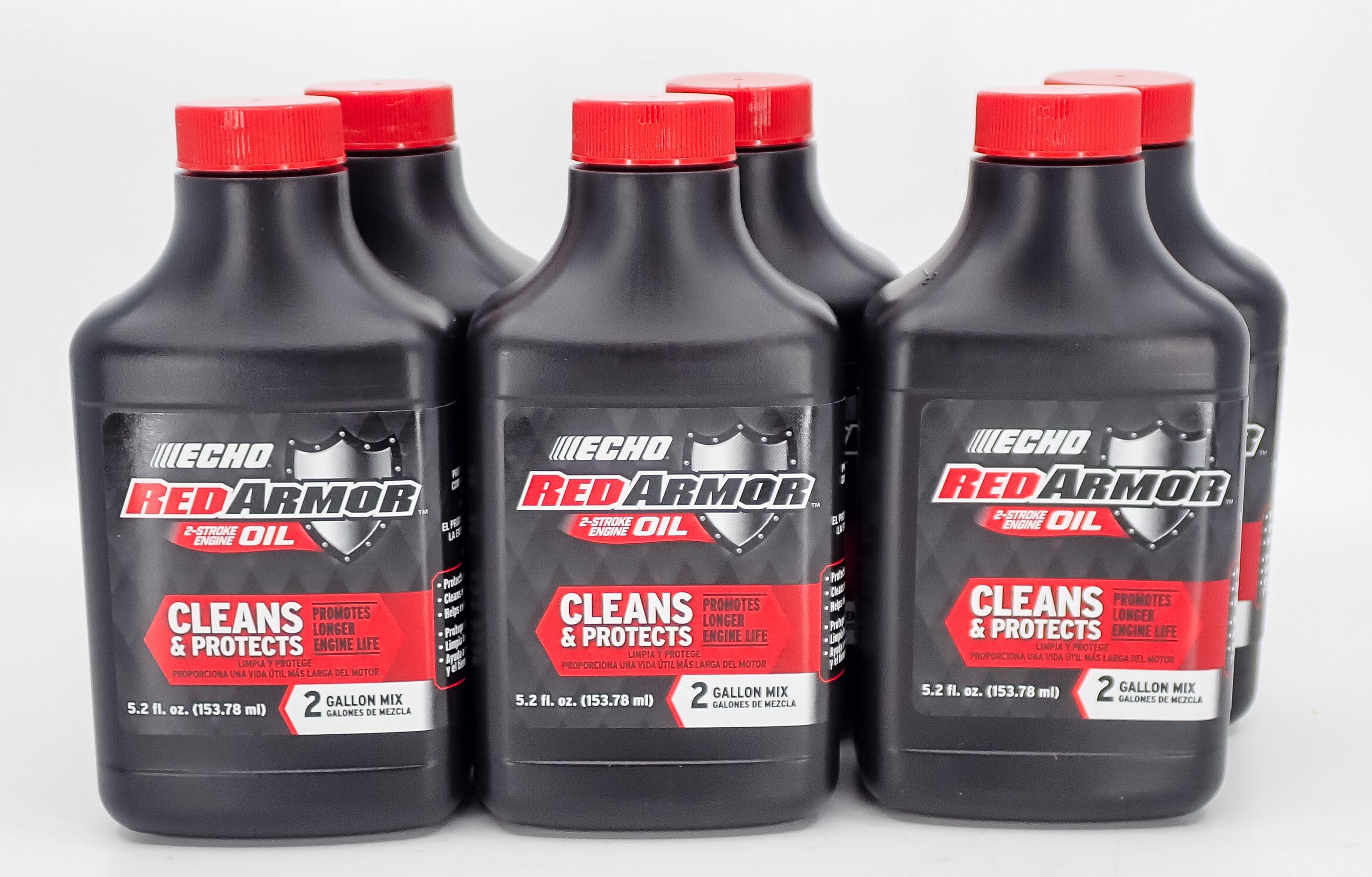 ECHO RED ARMOR 2 GALLON MIX TWO STROKE OIL 6 PACK 5.2OZ BOTTLES