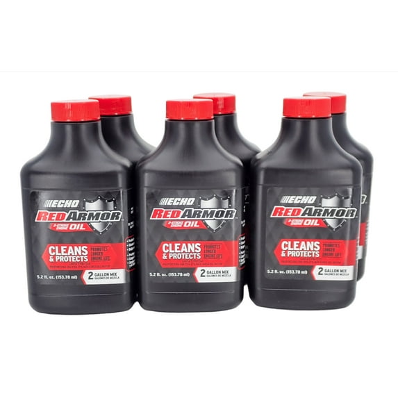 ECHO RED ARMOR 2 GALLON MIX TWO STROKE OIL 6 PACK 5.2OZ BOTTLES