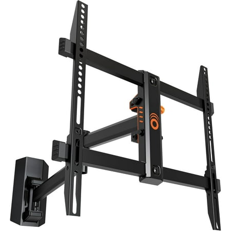 ECHOGEAR SwiftStud Swivel Full Motion TV Wall Mount for TVs Up to 60" - Smooth Extention, Tilt - Wall Template for Easy Install On 1 Stud - Level & Hide Cables After Install (New & Improved)