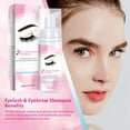 ECHOYY Eyebrow Eyelash Shampoo 2 In 1 Cleaning Mild And Non Irritating