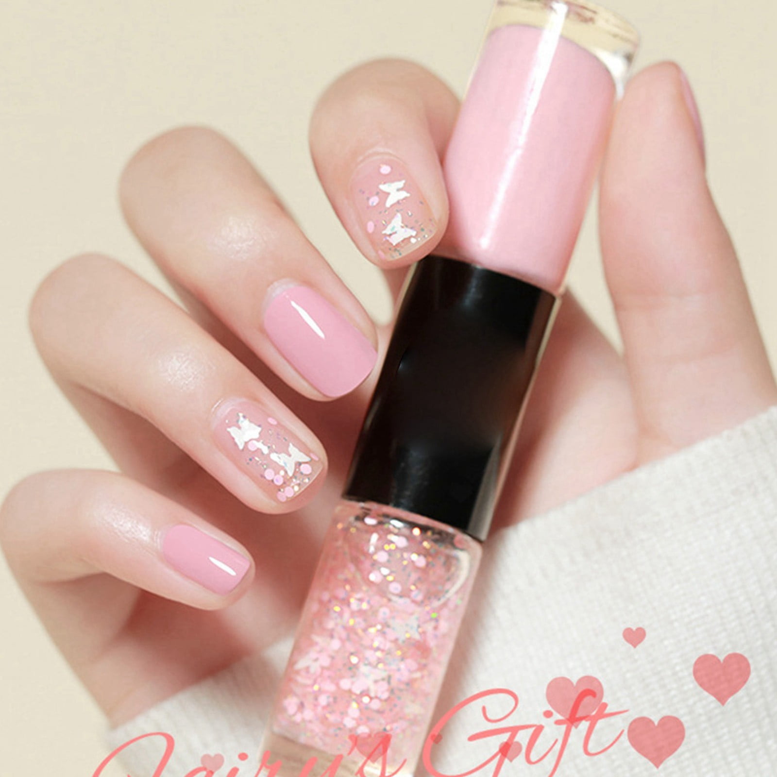 ECHOYY Oily Two Color Nail Polish New Non Baked Quick Drying Durable Non Peelable Nail Polish