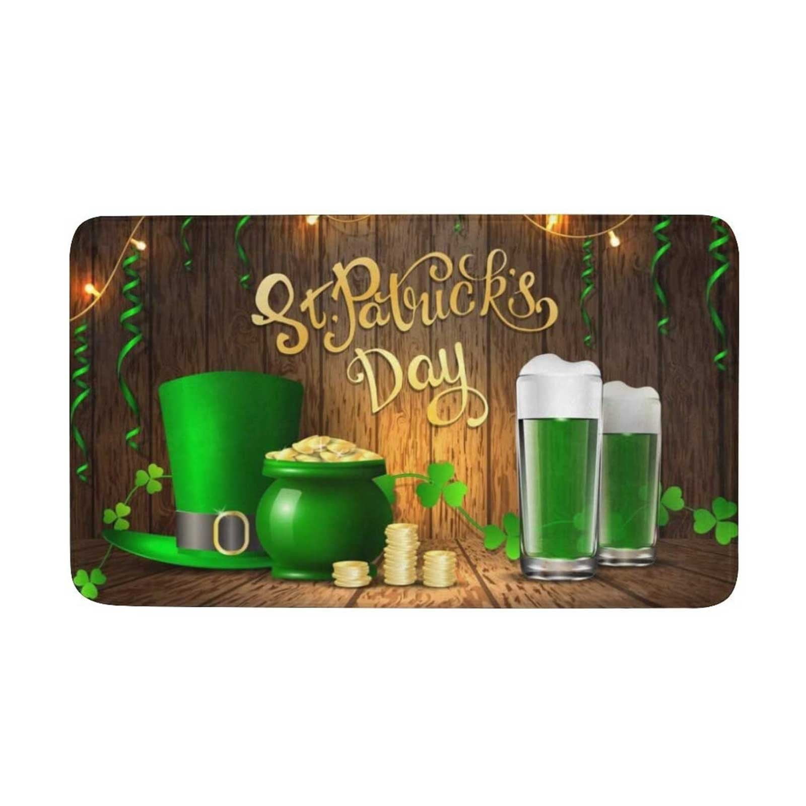 ECHOYY St. Patrick's Day Decoration Door Mat Bottom Indoor Outdoor